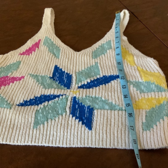 Mother New with Tags Crop Varsity Allstar Sweater Tank Top Vest L - Picture 8 of 12